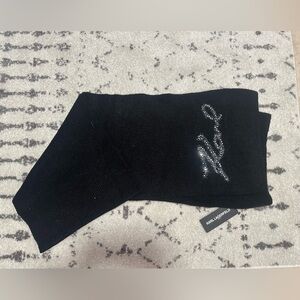 Karl Lagerfeld Black Signature Scarf